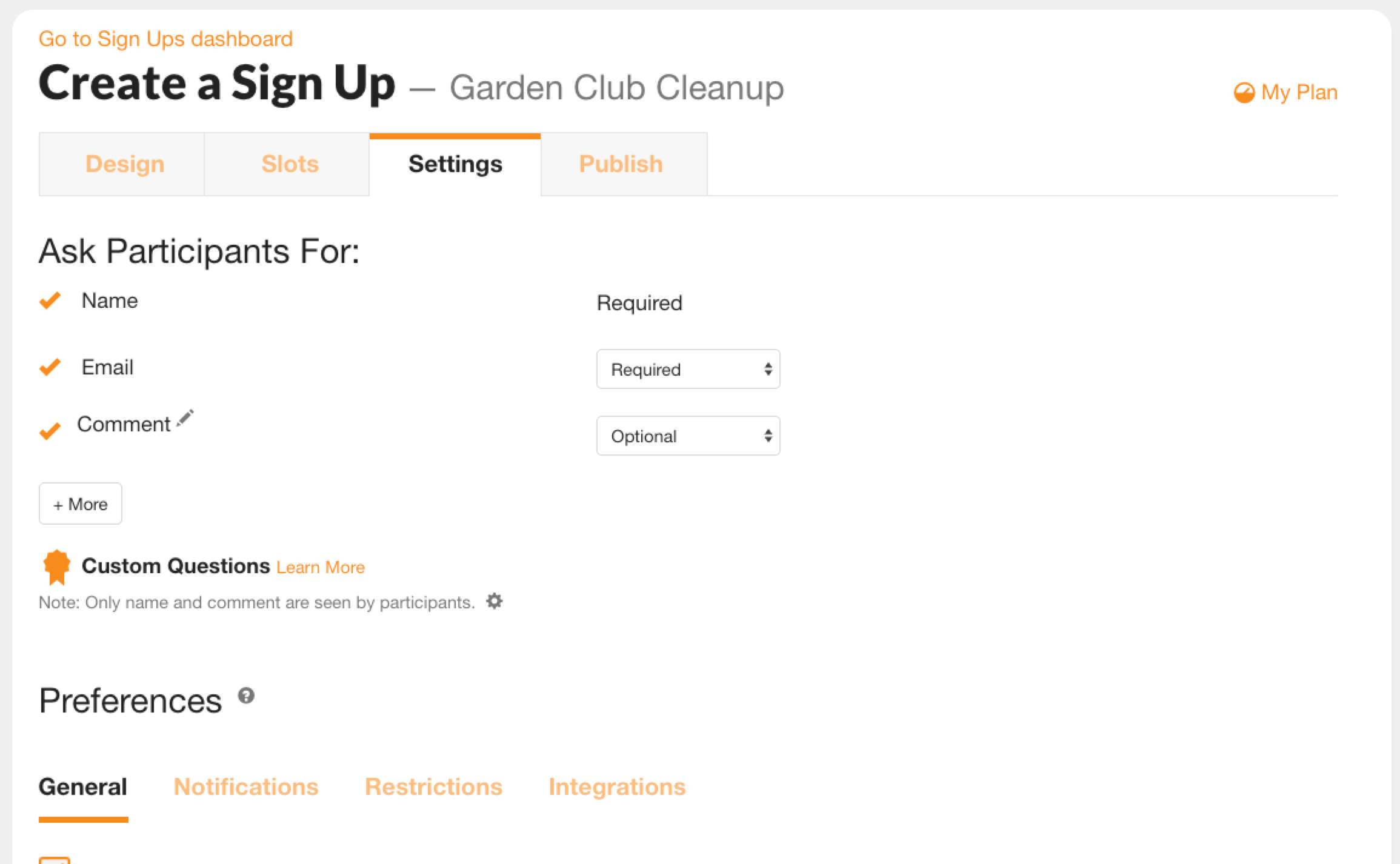 Create a Sign Up – SignUpGenius